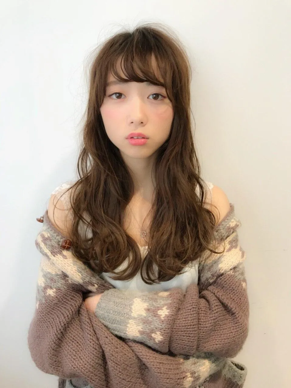 愛されゆる巻きモテロングナチュラルブラウン20代30代